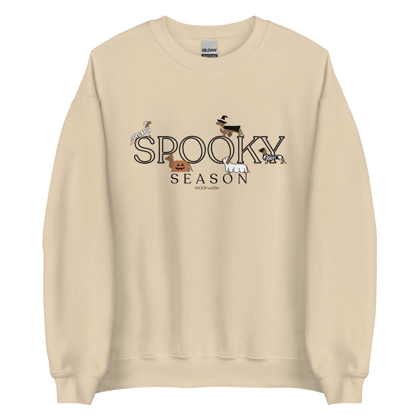 Sweatshirt - DACHSHUND HALLOWEEN SPOOKY SEASON DOXIE SKELETON COSTUMES