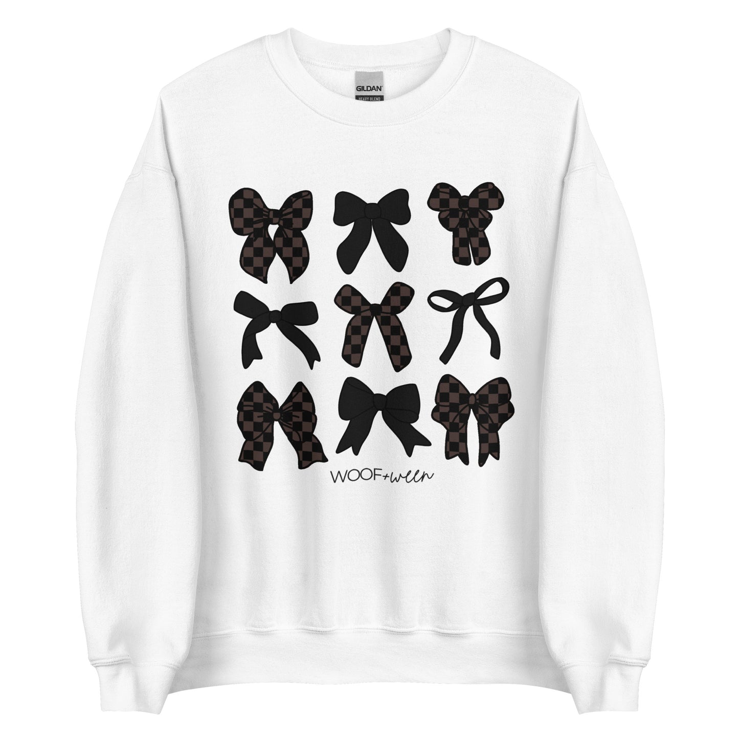 Sweatshirt - ESPRESSO COQUETTE BOWS