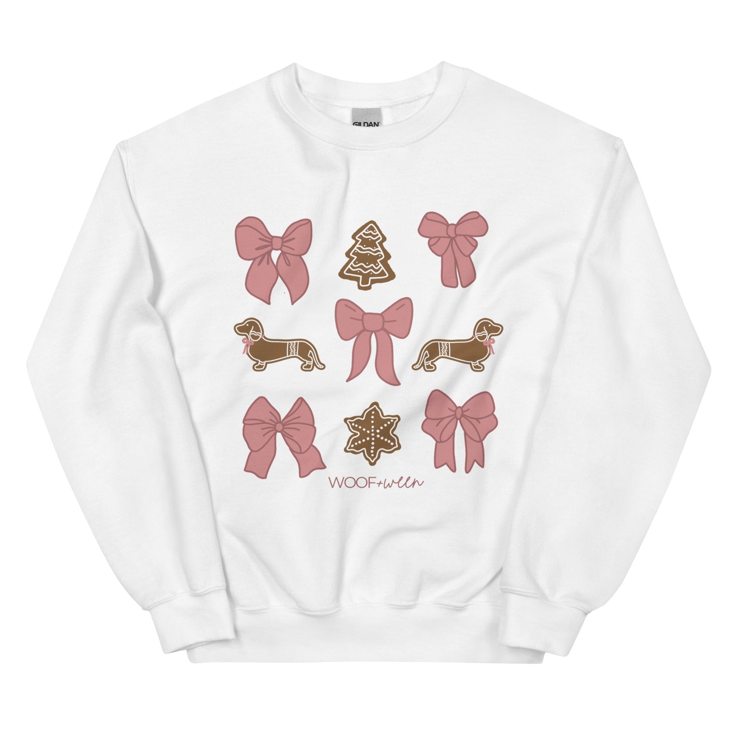 Sweatshirt - PINK DACHSHUND COQUETTE CHRISTMAS