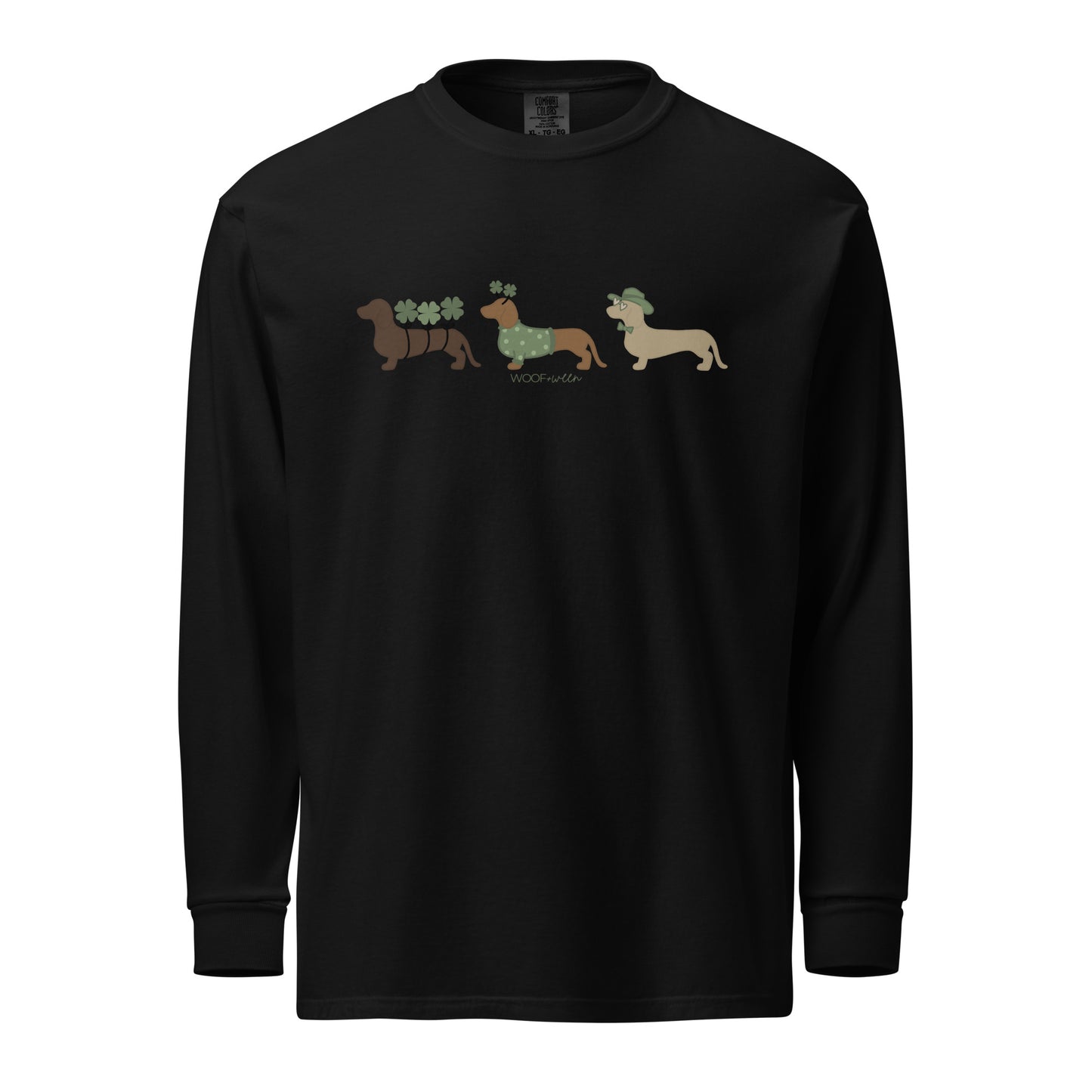 dachshund st patricks day long sleeve shirt