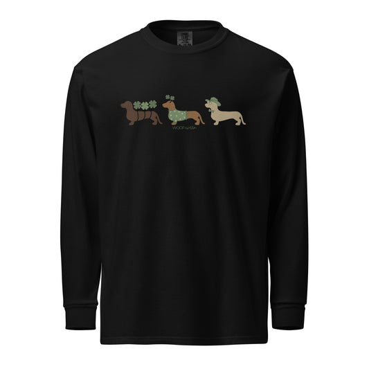 dachshund st patricks day long sleeve shirt