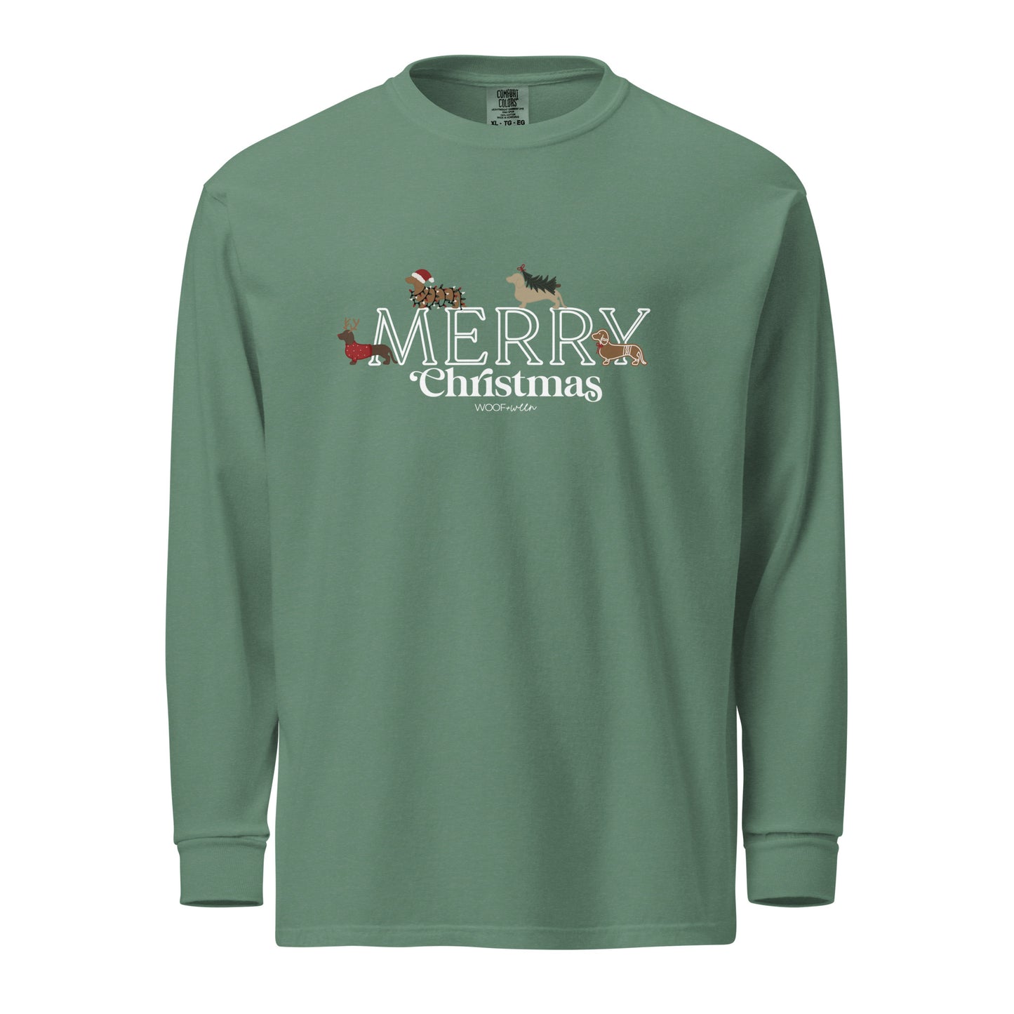 Long Sleeve Doxie Shirt - MERRY CHRISTMAS DACHSHUNDS