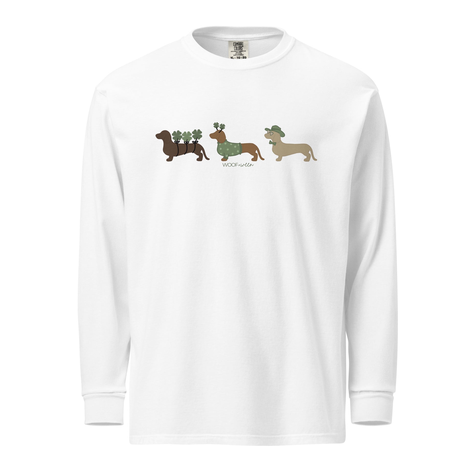 dachshund st patricks day long sleeve shirt