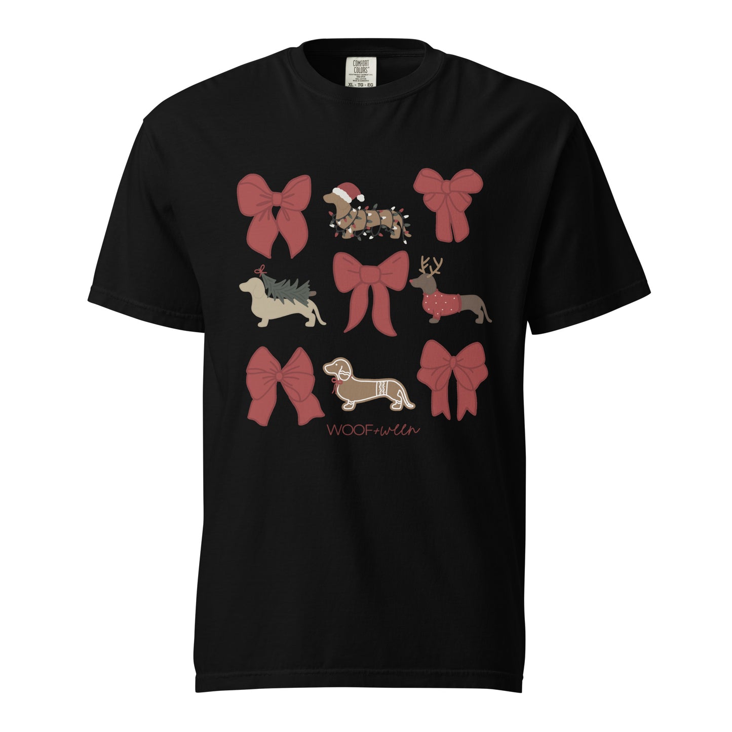 Dachshund Tshirt - DACHSHUND CHRISTMAS COQUETTE