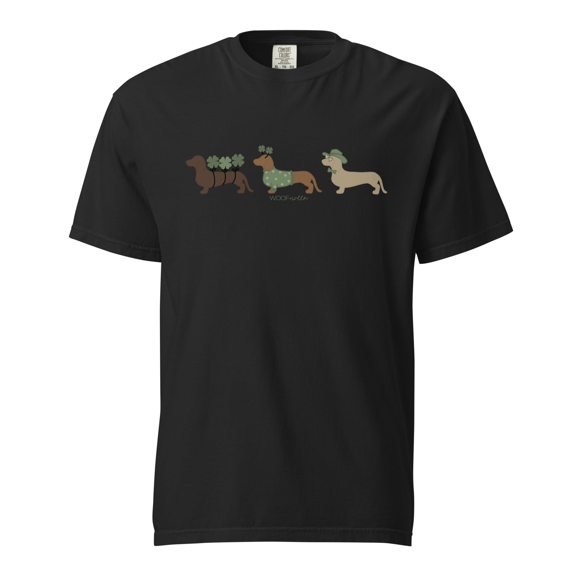 dachshund st patricks day shirt black