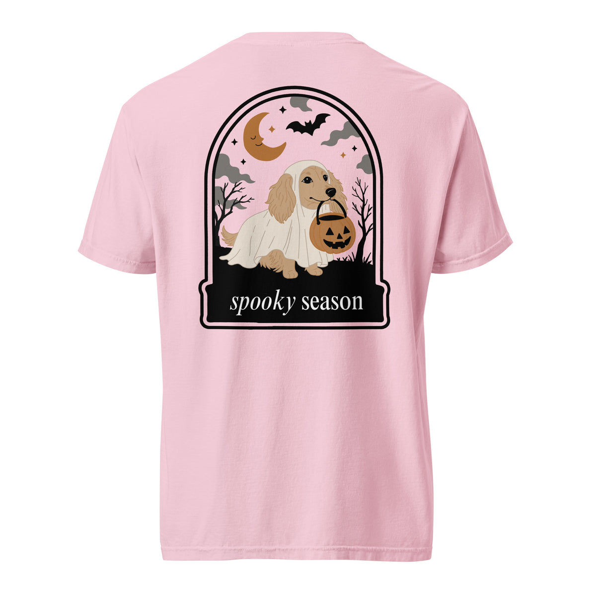 Creme Doxie dachshund Halloween shirt blossom Comfort Colors garment dyed tee