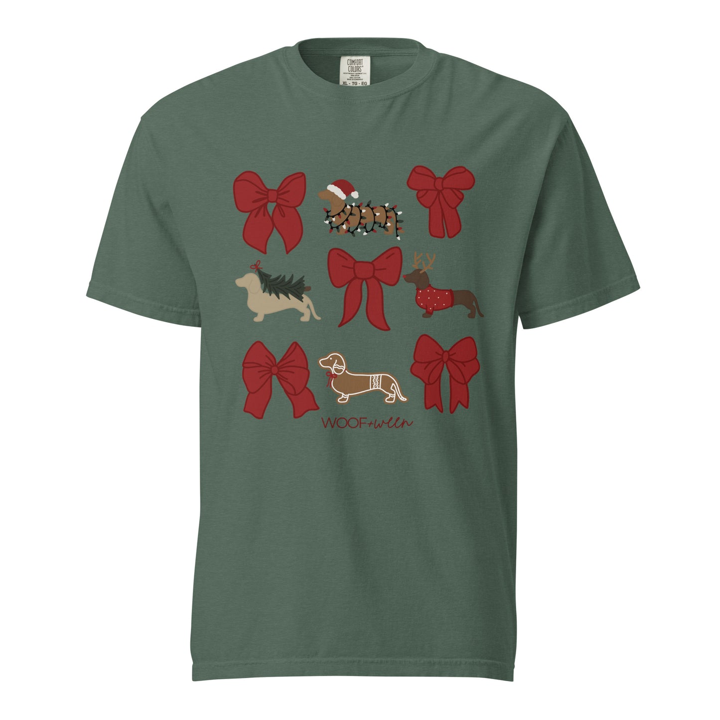 Dachshund Tshirt - DACHSHUND CHRISTMAS COQUETTE