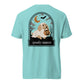 Creme Doxie dachshund Halloween shirt lagoon blue Comfort Colors garment dyed