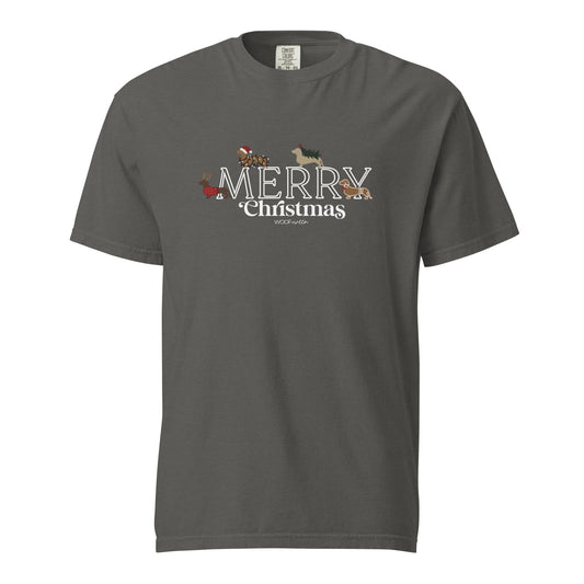 (SALE SIZE SMALL) Dachshund Tshirt - DACHSHUND MERRY CHRISTMAS