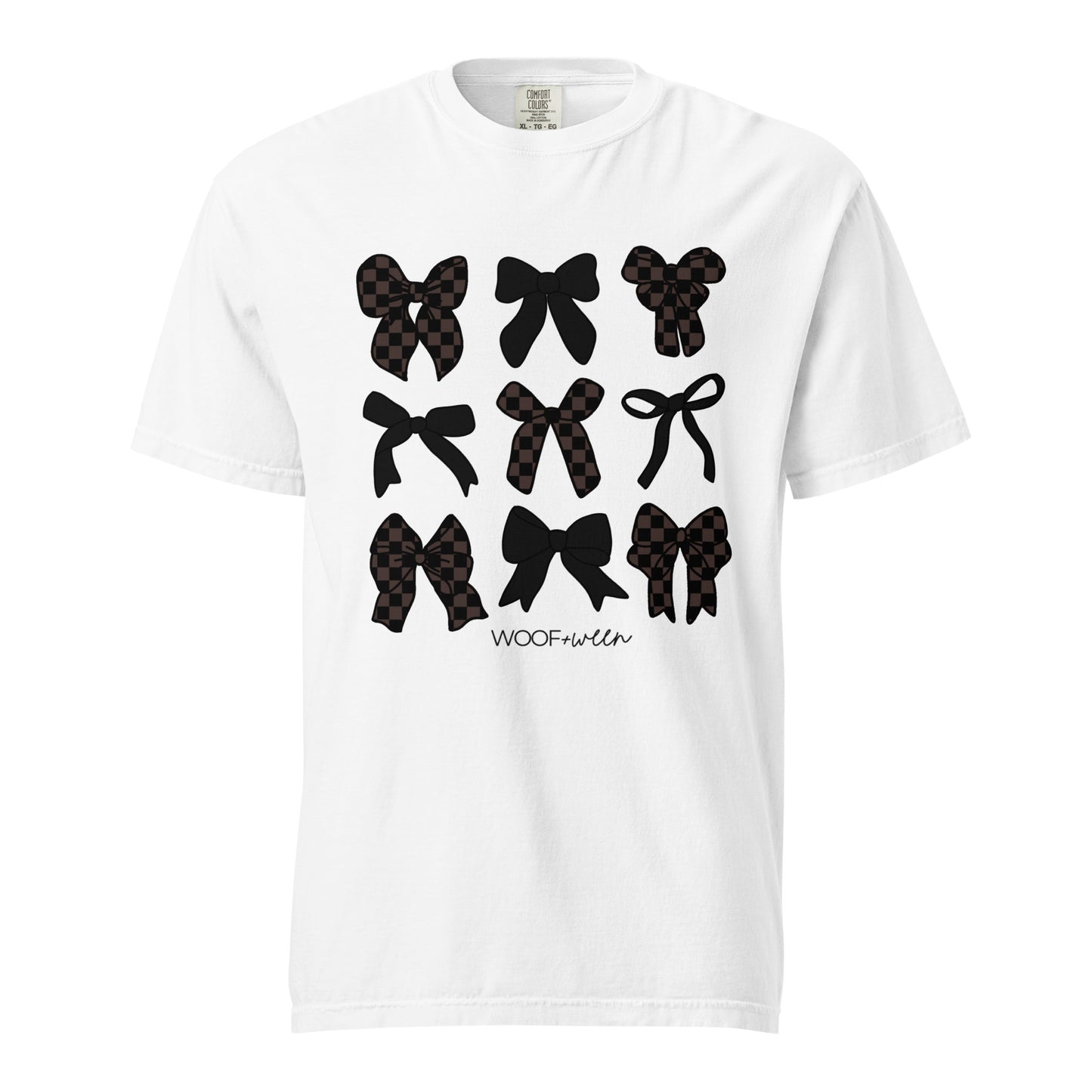 Comfort Colors Tee - ESPRESSO COQUETTE BOWS