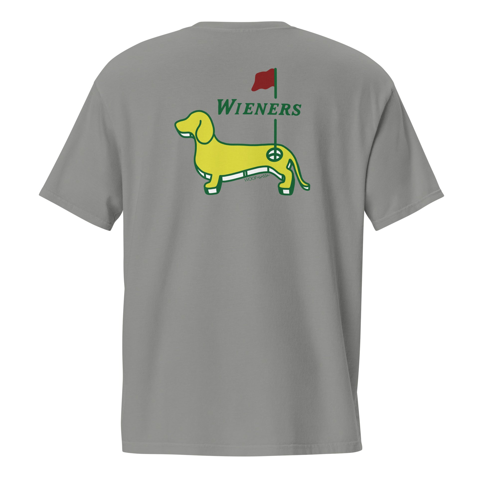 Masters golf dachshund tshirt in grey