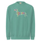 Seafoam dachshund crewneck sweatshirt, Hot Diggity Dog wiener dog design