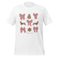 T-shirt - PINK DACHSHUND COQUETTE CHRISTMAS