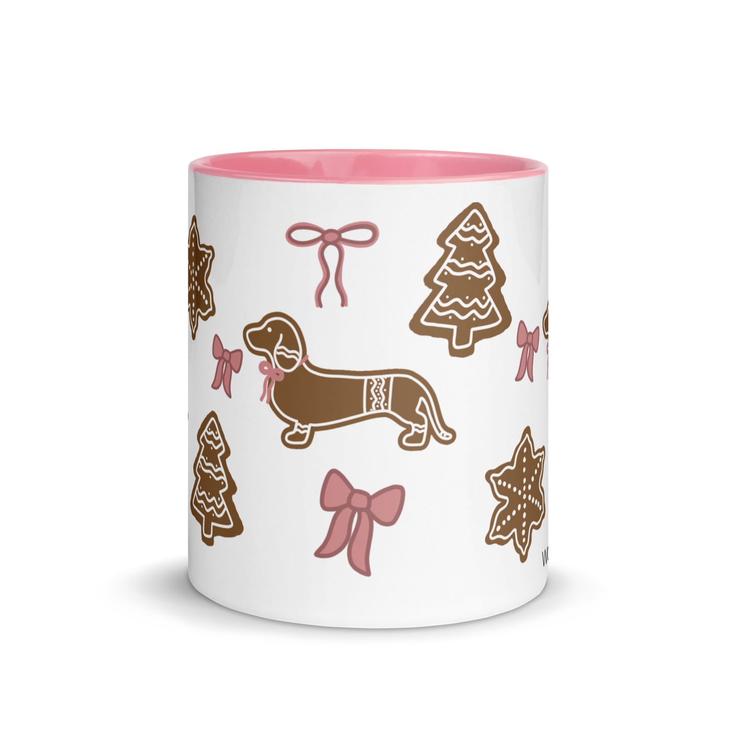 Coffee Mug - PINK DACHSHUND COQUETTE CHRISTMAS