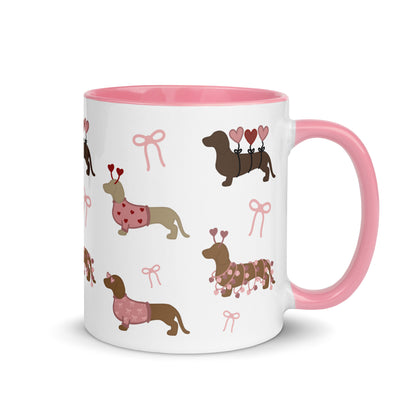 valentines dachshund coffee mug