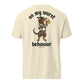 On My Wurst Behavior wiener dog Oktoberfest shirt in ivory, back print on Comfort Colors garment-dyed tee