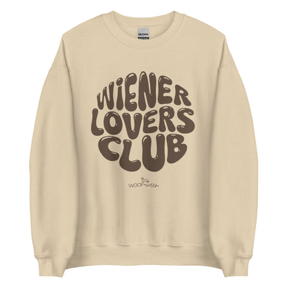 wiener dog lovers club sweatshirt tan