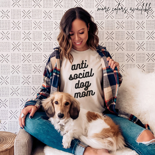 TEE - anti social dog mom