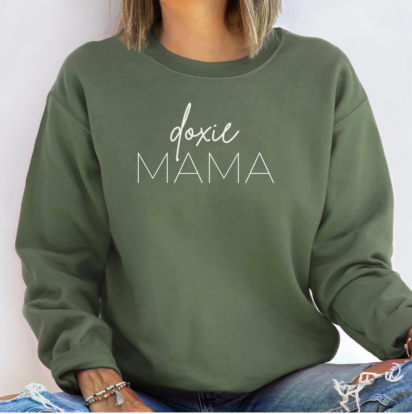 Embroidered Sweatshirt - DOXIE MAMA
