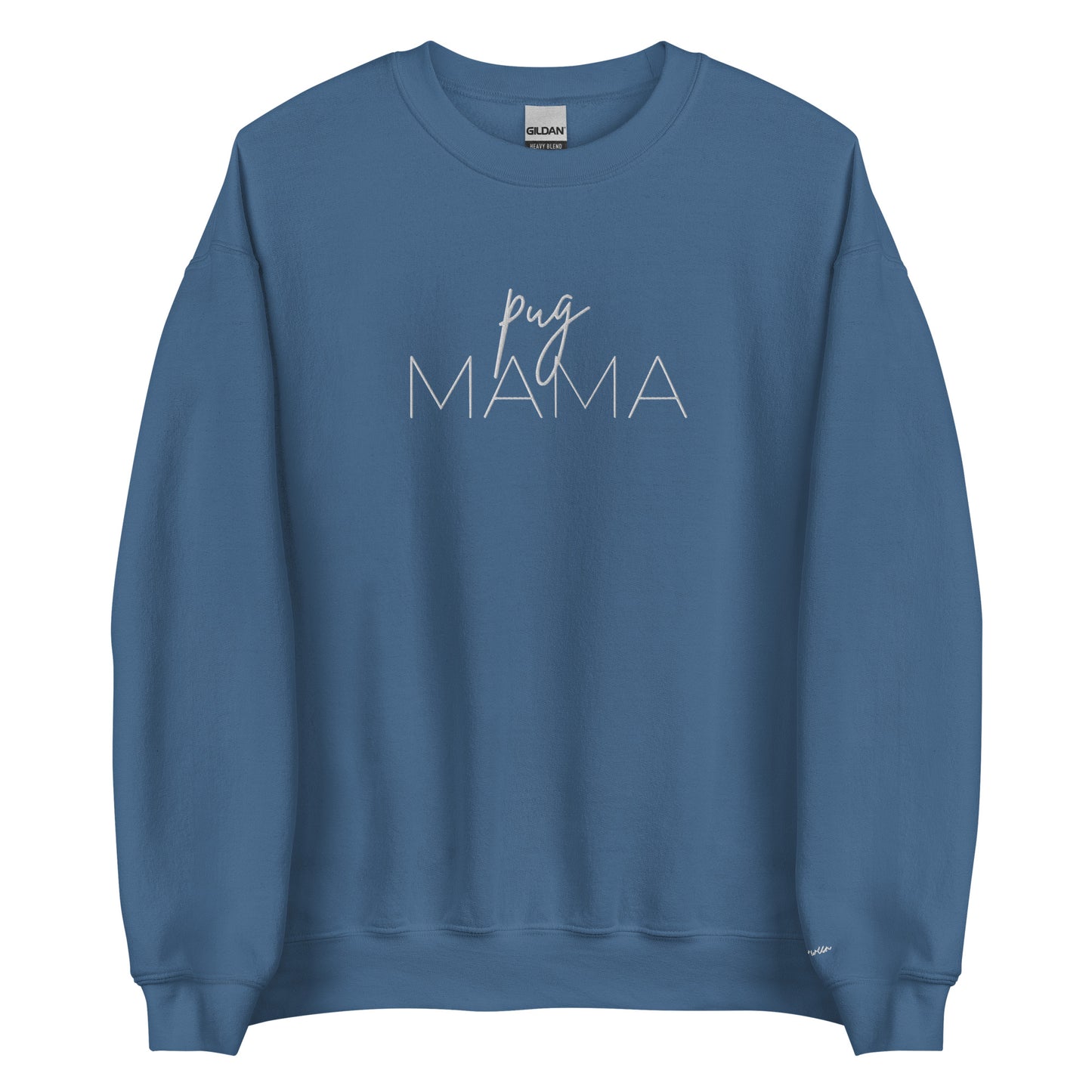 Embroidered Sweatshirt - PUG MAMA